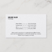 Monogrammm | FÜHRUNGSKRAFT Visitenkarte (Rückseite)