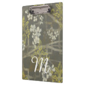 Monogrammm | Gemusterte Zweigstelle Blossom I Klemmbrett (Links)