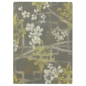 Monogrammm | Gemusterte Zweigstelle Blossom I Klemmbrett (Rückseite)