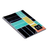 Monogrammm | Geometrische Blöcke Notizblock (Rechte Seite)