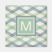 Monogrammm | Geometrisches Muster der Pastel Magnet (Vorne)