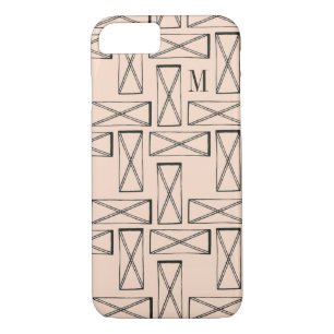 Monogrammm   Geometrisches Rechteck X Case-Mate iPhone Hülle