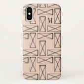 Monogrammm | Geometrisches Rechteck X Case-Mate iPhone Hülle (Rückseite)