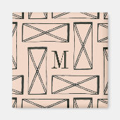 Monogrammm | Geometrisches Rechteck X Magnet (Vorne)