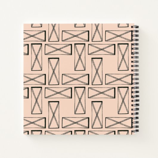 Monogrammm | Geometrisches Rechteck X Notizblock (Rückseite)