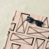 Monogrammm | Geometrisches Rechteck X Strandtuch (Beispiel)