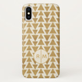 Monogrammm| Geoschritt| Geometrisches Gold Case-Mate iPhone Hülle (Rückseite)