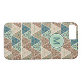 Monogrammm| Geoschritt| Geometrisches Muster Case-Mate iPhone Hülle (Rückseite (Horizontal))