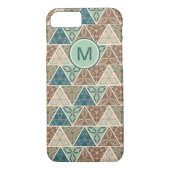Monogrammm| Geoschritt| Geometrisches Muster Case-Mate iPhone Hülle (Rückseite)