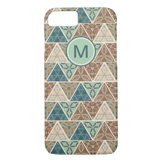 Monogrammm| Geoschritt| Geometrisches Muster Case-Mate iPhone Hülle (Rückseite)