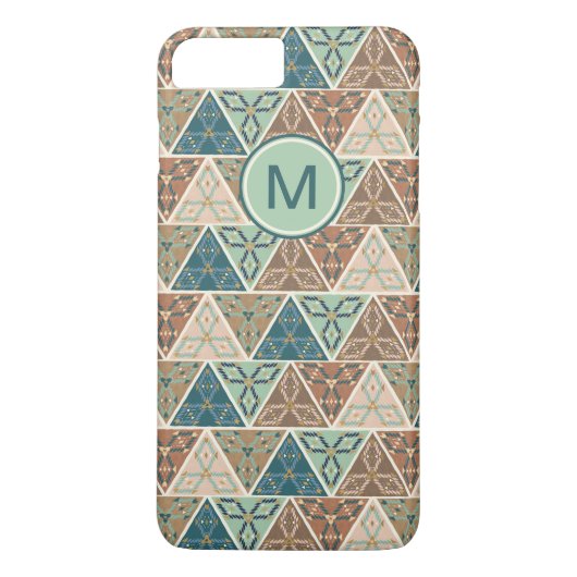 Monogrammm| Geoschritt| Geometrisches Muster Case-Mate iPhone Hülle (Rückseite)