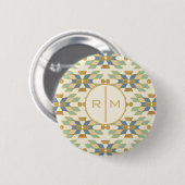 Monogrammm| Geoschritt| Stammmuster Button (Vorne & Hinten)