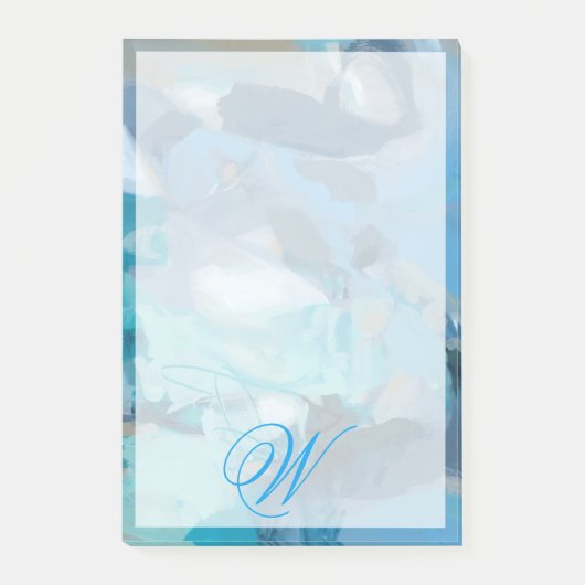 Monogrammm | gequetscht post-it klebezettel (Vorderseite)