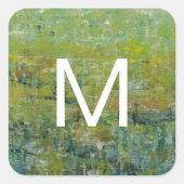 Monogrammm | Gesichtsfeld II Quadratischer Aufkleber (Vorderseite)