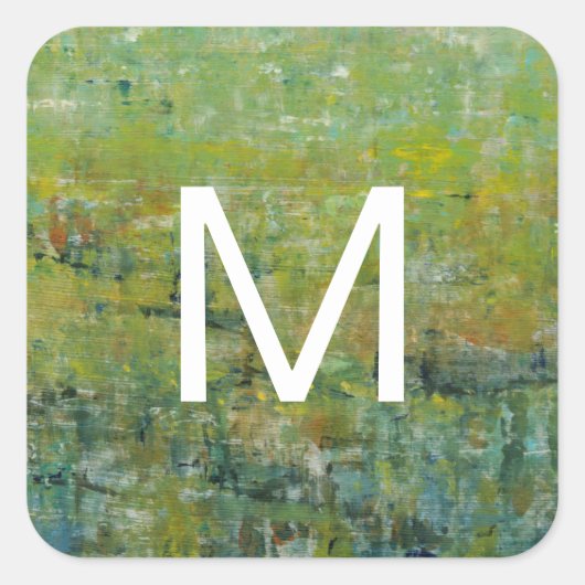 Monogrammm | Gesichtsfeld II Quadratischer Aufkleber (Vorderseite)