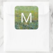 Monogrammm | Gesichtsfeld II Quadratischer Aufkleber (Tasche)