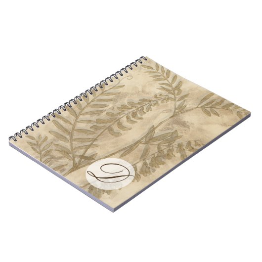 Monogrammm | Gilded Foliage I Notizblock (Linke Seite)