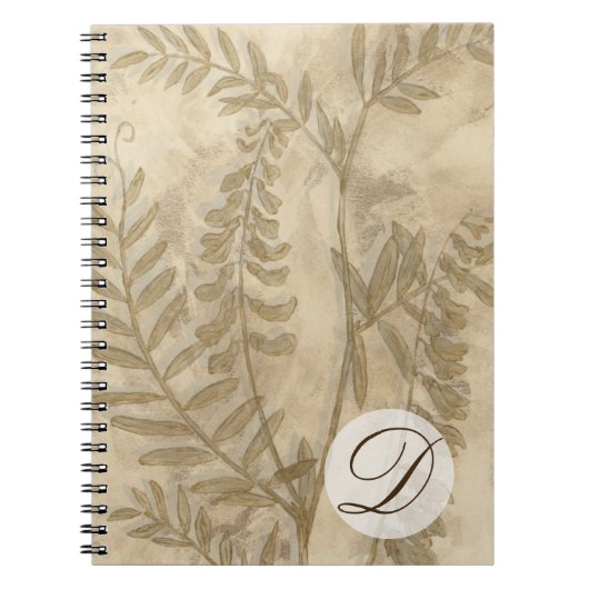 Monogrammm | Gilded Foliage I Notizblock (Vorderseite)
