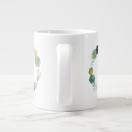 Monogrammm | Glück der Pflanze | Happines kaufen P Jumbo-Tasse (Rückseite)
