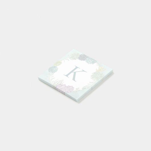 Monogrammm | Glück der Pflanze | Happines kaufen P Post-it Klebezettel (angewinkelt)