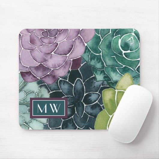 Monogrammm | Glück der Pflanze | Liebe der Ernte Mousepad (Mit Mouse)