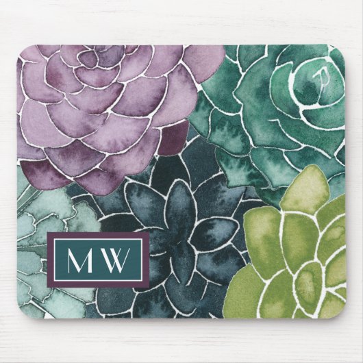 Monogrammm | Glück der Pflanze | Liebe der Ernte Mousepad (Vorne)