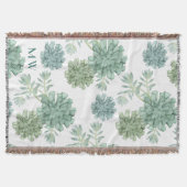 Monogrammm | Glück der Pflanze | Muster Decke (Vorderseite)