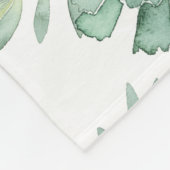 Monogrammm | Glück der Pflanze | Muster Fleecedecke (Ecke)