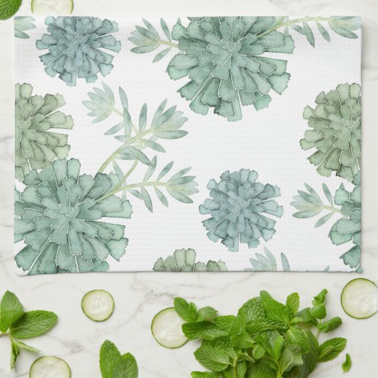 Monogrammm | Glück der Pflanze | Muster Geschirrtuch (Gefaltet)