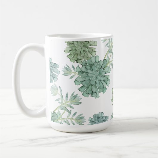 Monogrammm | Glück der Pflanze | Muster Kaffeetasse (Links)