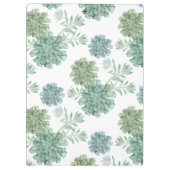 Monogrammm | Glück der Pflanze | Muster Klemmbrett (Rückseite)