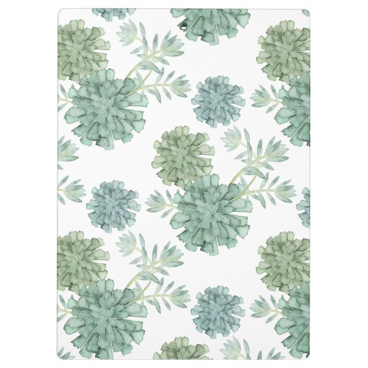 Monogrammm | Glück der Pflanze | Muster Klemmbrett (Rückseite)