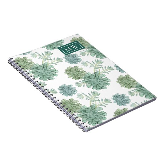 Monogrammm | Glück der Pflanze | Muster Notizblock (Rechte Seite)