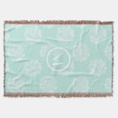 Monogrammm | Glück der Pflanze | Pastel Succulent Decke (Vorderseite)