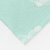 Monogrammm | Glück der Pflanze | Pastel Succulent  Fleecedecke (Ecke)
