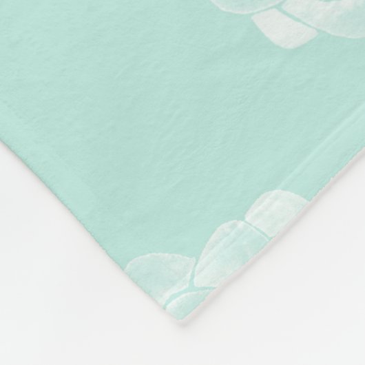 Monogrammm | Glück der Pflanze | Pastel Succulent Fleecedecke (Ecke)