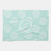 Monogrammm | Glück der Pflanze | Pastel Succulent  Geschirrtuch (Horizontal)