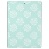 Monogrammm | Glück der Pflanze | Pastel Succulent  Klemmbrett (Rückseite)