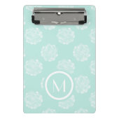 Monogrammm | Glück der Pflanze | Pastel Succulent Mini Klemmbrett (Vorderseite)