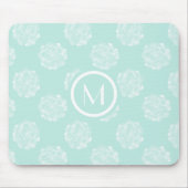 Monogrammm | Glück der Pflanze | Pastel Succulent Mousepad (Vorne)