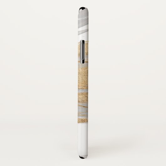 Monogrammm | Gold & Grau Case-Mate iPhone Hülle (Hinten/Rechts)