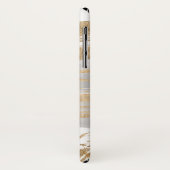 Monogrammm | Gold & Grau Case-Mate iPhone Hülle (Hinten/Links)