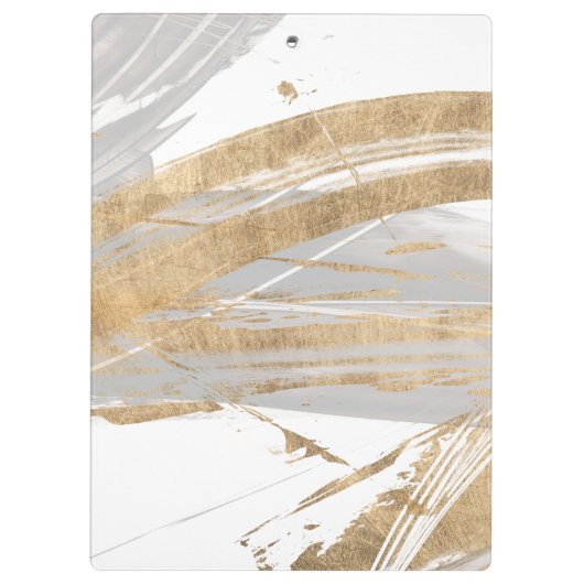 Monogrammm | Gold & Grau Klemmbrett (Rückseite)