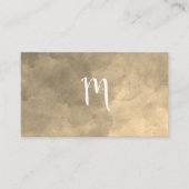 Monogrammm | Gold Textur Hintergrund Visitenkarte (Vorderseite)