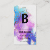 Monogrammm | Goldfolie | Wasserfarbe Visitenkarte (Vorderseite)