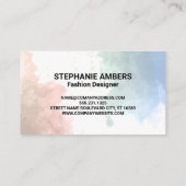 Monogrammm | Hintergrund Wasserfarbe Visitenkarte (Rückseite)