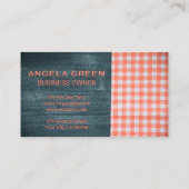 Monogrammm | Holzkörner | Tischdecken Visitenkarte (Rückseite)