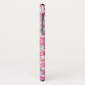 Monogrammm | Ich tue rosa Blumenmuster Case-Mate iPhone Hülle (Hinten/Links)