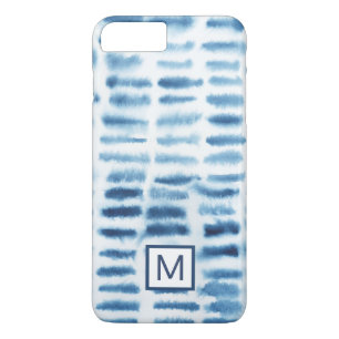 Monogrammm   Indigio Wasserfarbe Print Case-Mate iPhone Hülle