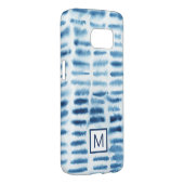 Monogrammm | Indigio Wasserfarbe Print Case-Mate Samsung Galaxy Hülle (Rückseite/rechts)